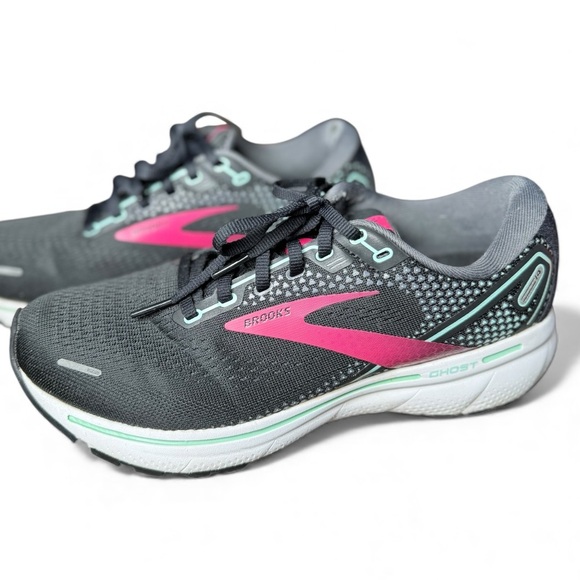 Brooks Ghost 14 Women’s Running Shoes Size 9 Neutral Trainer Black Pink - Picture 6 of 13
